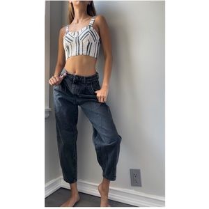 Zara Baggy Cropped Jeans